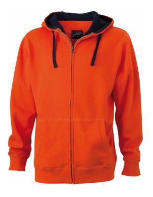 Oranje Heren Hoodie James & Nicholson